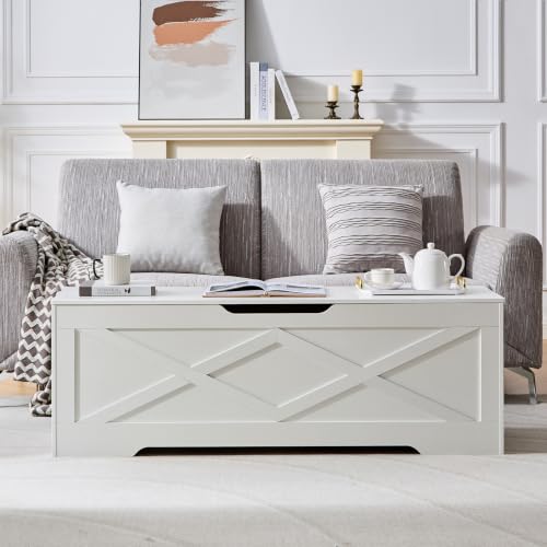 55.1" Storage Bench Extra Large,Blanket chest with 2 - Image 4