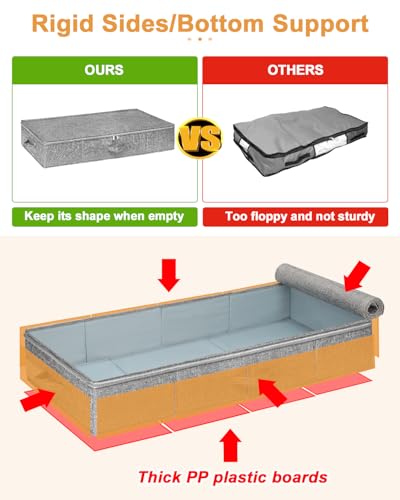 punemi 6.7 in Tall Sturdy Under Bed Storage Containers with Lid - Image 3