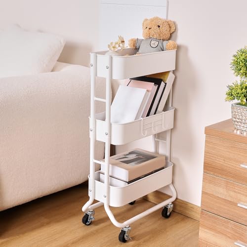 MAX Houser Slim 3-Tier Rolling Utility Cart with Ext | Pull Out Organi - Image 6