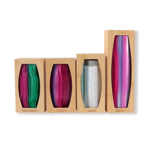 CRAKTH Plastic Bag Storage Organizer for Kitchen Drawer, Bamboo - Image 2