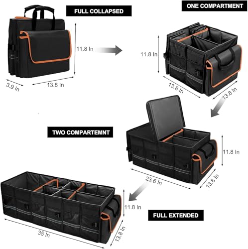 Car Trunk Organizer and Storage with Lid & | Home Organization - Image 4