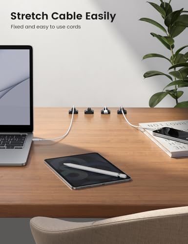 5Pack Cable Spring Holder Clips, Cord Organizer for Desk - Image 5