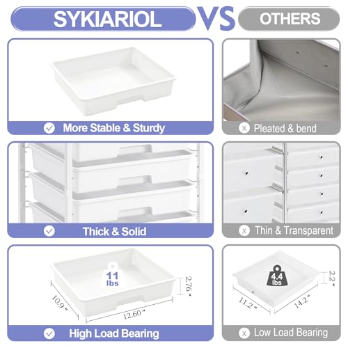 SYKIARIOL Rolling Storage Cart with Drawers, 8 Drawers Utility - Image 7