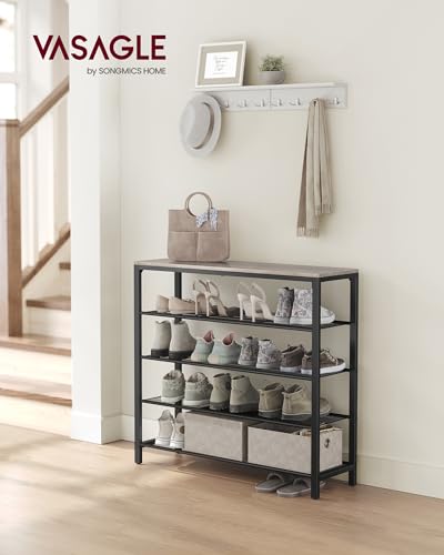 VASAGLE INDESTIC Shoe Rack, Organizer for Closet with 4 Mesh - Image 3