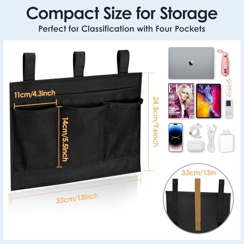 Bedside Caddy Storage Organizer, Hanging Storage Bag Pocket - Image 3