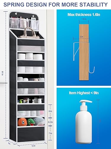 Over the Door Organizer Storage - 5 Tier Hanging Storage shelves - Image 7