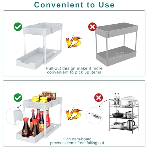 DEKAVA Cabinet, 2 Pack Under Sink Organizer - Image 4