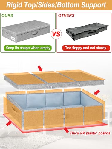 punemi 6 in Tall Under Bed Storage Containers with Lids, 2 Pack - Image 4