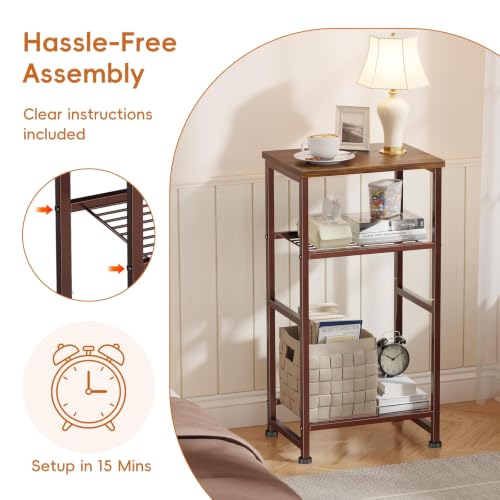 Sturdy Printer Stand with Storage, 3 Tier Printer Shelf - Image 8