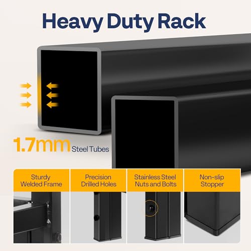 VIVOHOME Upgraded Heavy Duty 8 ft 1/2 Cord Firewood Rack - Image 5