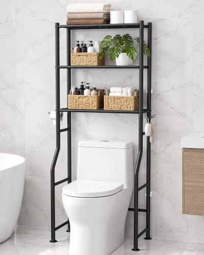 GloTika 3-Tier Over Toilet Storage Cabinet, No Drilling - Image 2
