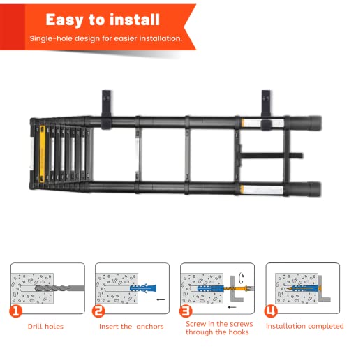 4 Inch Garage Hooks Heavy Duty, Utility Wall Mount Ladder Hooks - Image 7