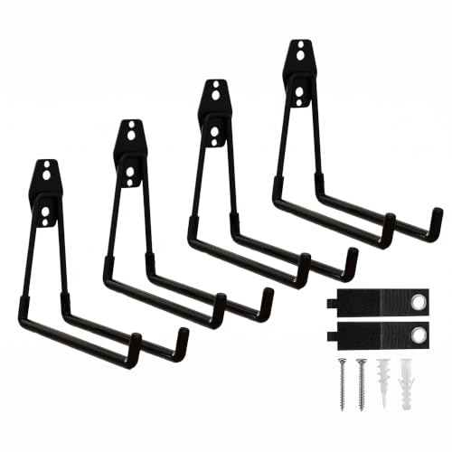 Garage Hooks, 4 Pack 7.7inch Large Square Wall Hooks | All Products - Image 2