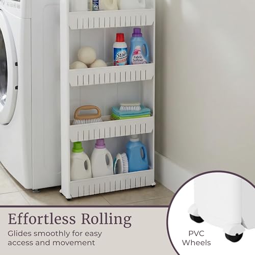 Lavish Home 4-Tier Storage Organizer Rack, 21.5”x5”x40” - Image 7