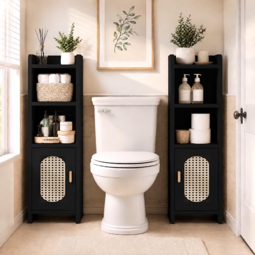 Small Bathroom Storage Cabinet，Narrow Toilet Paper Cabinets - Image 6
