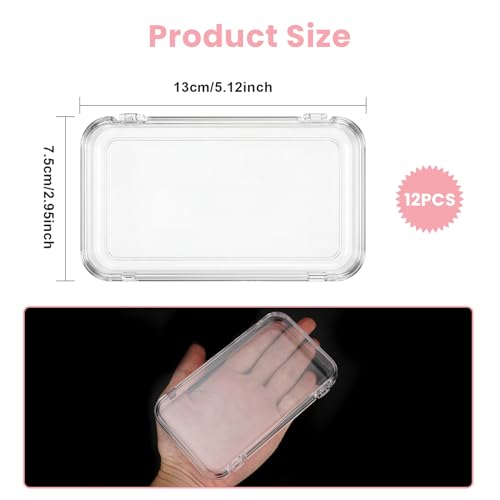 12 Pack Nail Storage Organizer Plastic Clear Box - Image 3