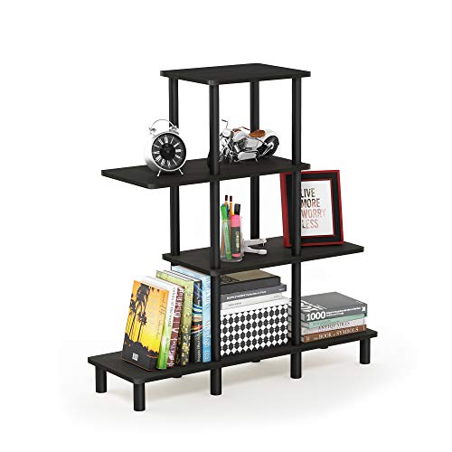 Furinno Turn-N-Tube 4-Tier Design Display Rack, Espresso/Black - Image 2
