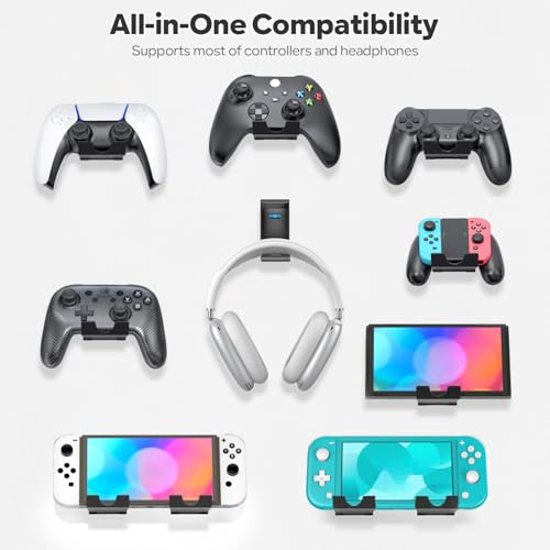 OIVO Controller & Headset Wall Mount Holder Stand | Home Organization - Image 3