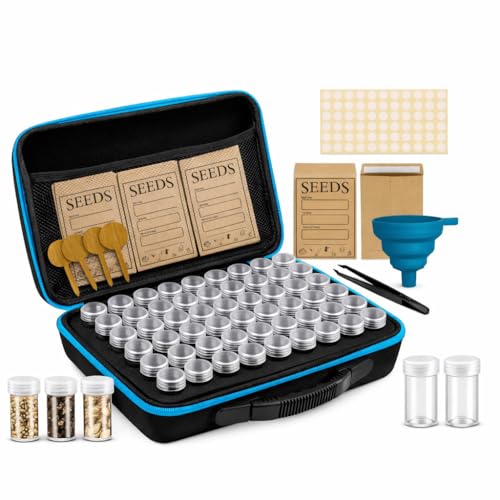 Seed Storage Organizer Kit, 120 Containers with Zipper Case - Image 2