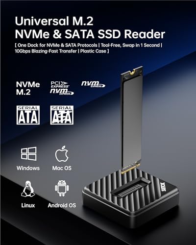 Tool-Free M.2 NVMe SATA SSD Reader Adapter with Storage Box - Image 4
