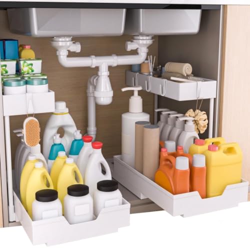 NATURE'S SOURCE 2-Tier Under Sink Organizers and Sto | Under Sink Stor - Image 2