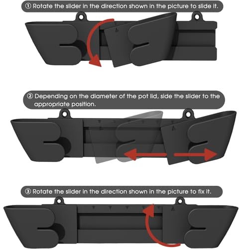 Adjustable Universal Pot Lid Holder Organizer for Cabinet - Image 3