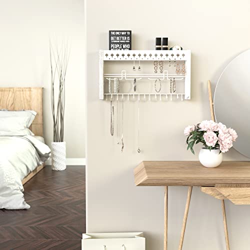 JackCubeDesign - Wood Wall Mount Jewelry Organizer - Image 4