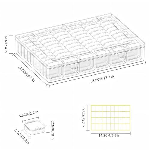 Bead Organizer Box, 61pcs Clear Plastic Storage Containers Set - Image 4