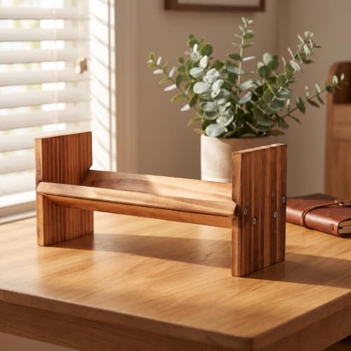 Homoyoyo Wooden Ribbon Dispenser Rack for Craft Rolls - Image 5
