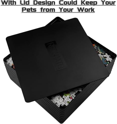8 Sorting Trays for Jigsaw Puzzles - Fit Up to 2000 Pieces, 8"X8" - Image 5