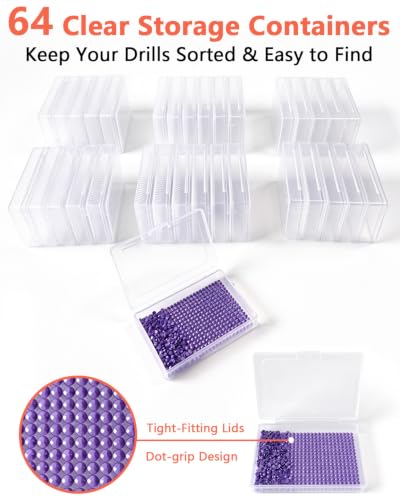 FANGZH Diamond Painting Storage Case, 64 PCS Diamond Art - Image 6