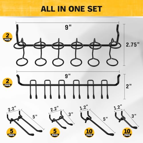 286-Piece Extra Thick Pegboard Hooks Set, 1/4" Heavy Duty - Image 3