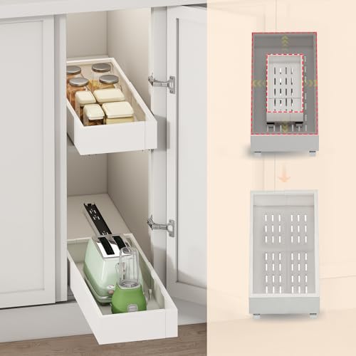 2Pc Pull out Cabinet Organizer,7"-11"W,17"-24"D,Expandable - Image 2