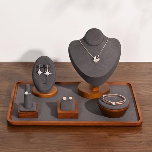 Oirlv Single Finger Wooden Ring Display Stand Jewelry Showcase - Image 4