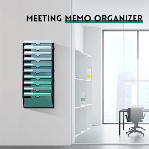 SUPEASY 10-Tier Wall File Organizer, Hanging File Holder - Image 7