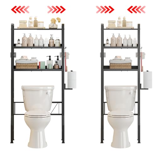 Over the Toilet Storage Shelf 3-Tier Adjustable Bathroom - Image 2