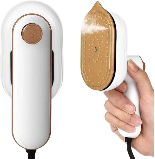 970 W Compact 2‑in‑1 Handheld Garment Steamer & Mini Iron – 5‑Second Rapid Heat, Dry & Wet Ironing, Anti‑Scald, Foldable, Travel & Home Use