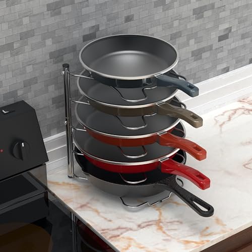 Simple Houseware Cabinet Pantry Pot and Pan Organizer Holder - Image 7