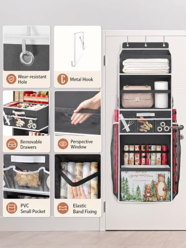 WERNNSAI Wrapping Paper Storage with Removable Drawer & - Image 5