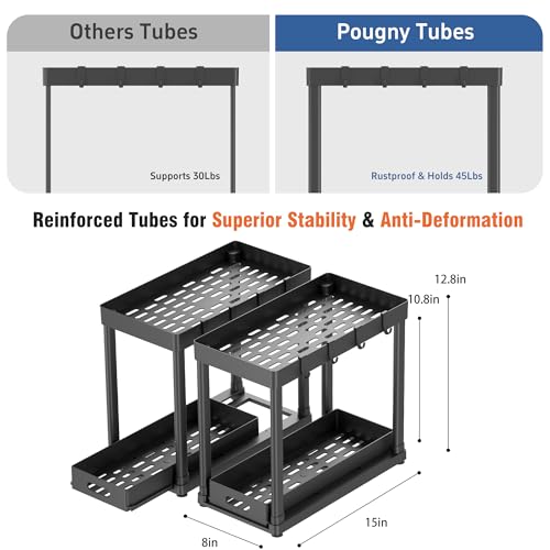 2 Pack Pull-Out Storage Organizers, Under Sink Organizer - Image 3