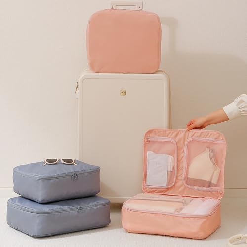 3 Pockets Packing Cubes for Suitcases, Lightweight Travel Luggage - Image 4