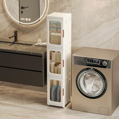 CXCJAI Narrow Storage Cabinet with Doors and Shelves Tall Skinny - Image 6