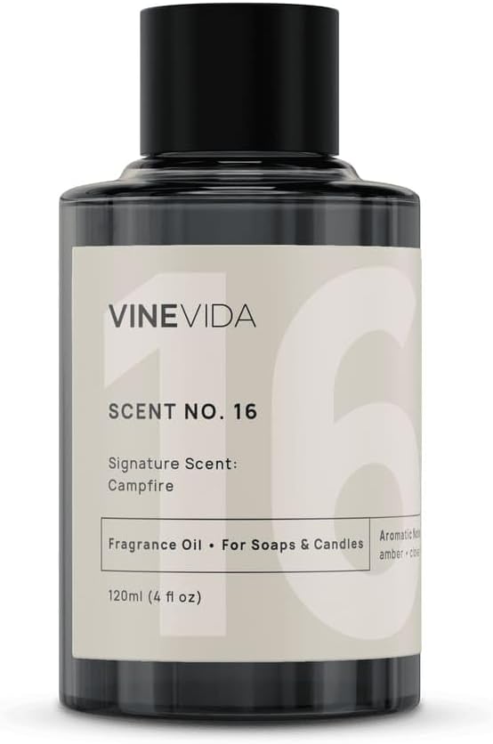 VINEVIDA [4oz] Campfire Fragrance Oil for Candle & Soap Making - Made in USA Candle Scents - Natural Fragrance Oil