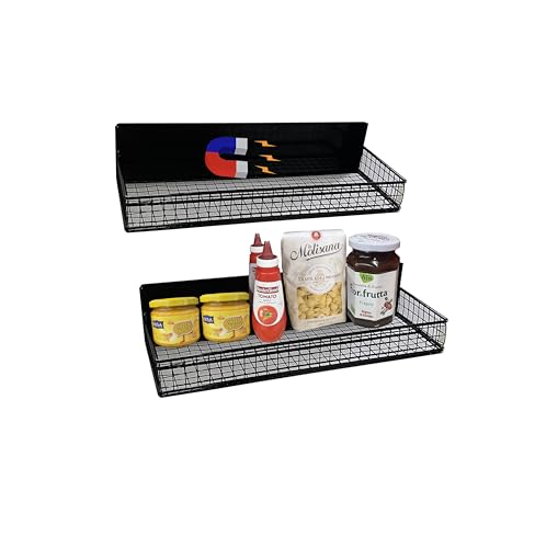 Bruda 2 Pack Large Magnetic Shelves Spice Rack Organizer - Image 2