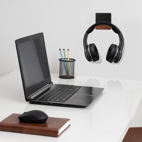 Magnetic Headphone Holder Desk Headphone Hanger Walnut Wood - Image 7