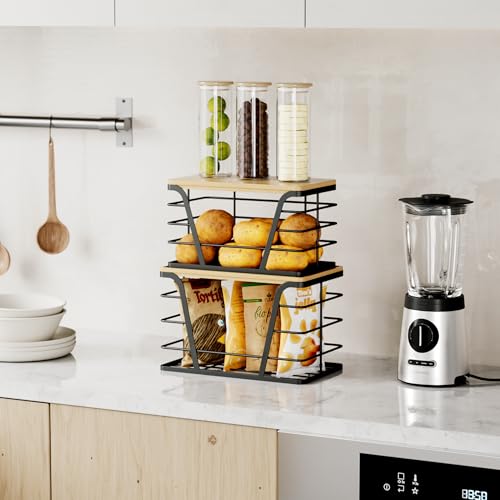 2 Pack Stackable Storage Laundry Kitchen Organizers, Wall - Image 5