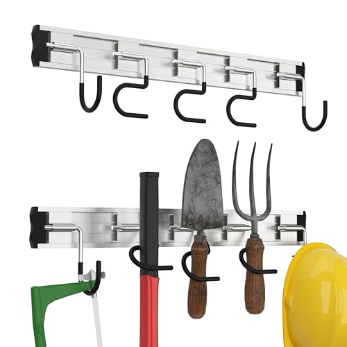 HUPBIPY 69'' Aluminum Alloy Garden Tool Organizer Wall - Image 6