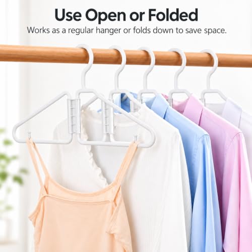 Foldable Clothes Hangers for Small & Narrow Closets, 8 Pack - Image 6