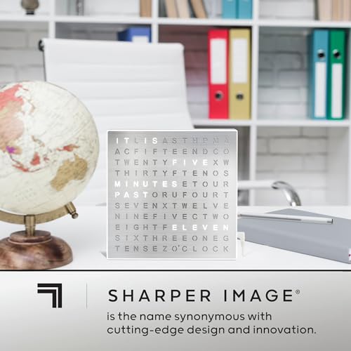 Sharper Image LED Word Digital Clock, 7.75" - Image 7
