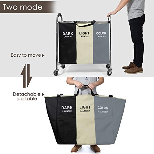 Laundry Basket with Wheels, 240l Laundry Hamper with | All Products - Image 6